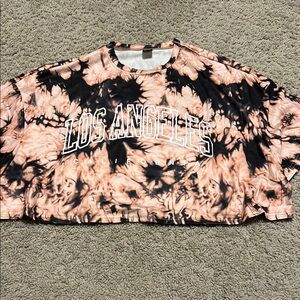 Los Angeles Tie-Dye Cropped Sweatshirt
